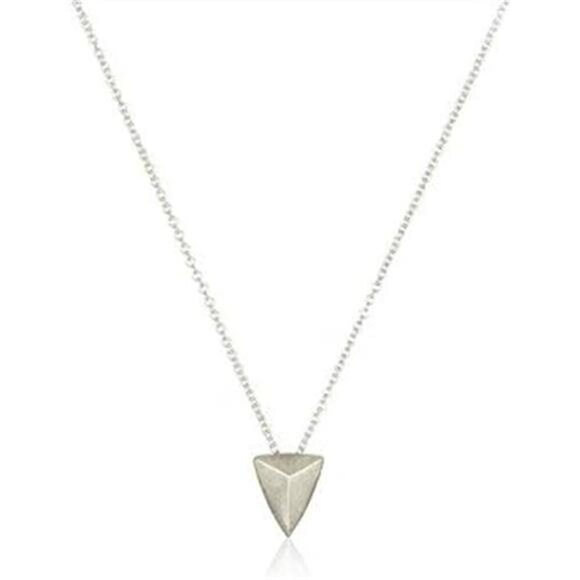 Triangle Pendant Necklace – “You Are Mighty” Empowerment Jewelry Minimalist - Picture 2 of 6